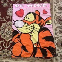 Disney Pooh TIGGER Valentine &quot;Be Mine&quot; Flag 28x40. Tigger garden flag.  - £5.99 GBP