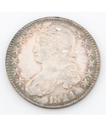 1824 50¢ Capped Bust Half Dollar, AU Condition, Excellent Eye Appeal, Lu... - $439.65