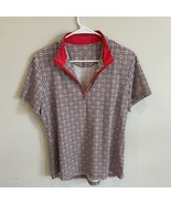 TAIL White Label Printed Polo Golf Tennis Pickleball Size L Red White Gr... - $22.77