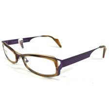 Anne et Valentin Eyeglasses Frames LINE U 117 Brown Purple Rectangular 50-20-130 - £165.31 GBP