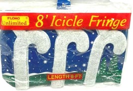 Flomo Icicle Fringe Vintage 8 Feet Candy Cane Holiday Glitter Trim 1970s... - £13.32 GBP