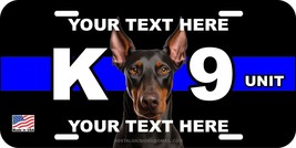 Doberman K9 K-9 Dog Police In Dogs We Trust Patrol Aluminum Metal License Plate - £10.27 GBP+