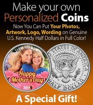Personalized Any Photo On Jfk Half Dollar Coin First Time Ever On Legal Tender - $8.56