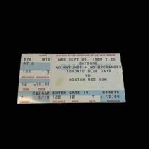 1989 Red Sox @ Blue Jays Ticket Stub Clemens Win vs Key Olerud 3rd MLB a... - £12.01 GBP