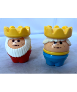 Vintage Little Tikes Toddle Tots Chunky People Figures King Queen - $25.48 CAD