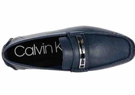 Calvin Klein MERVE Men&#39;s Driving Style Loafer Shoe Navy Blue Leather Size 8 - £29.68 GBP