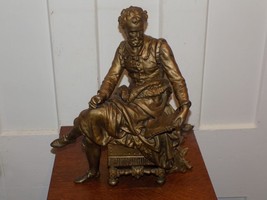 Vintage Longfellow Male Cast Metal Clock Topper or Statue - €194,89 EUR
