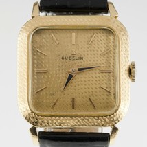 Gubelin 18k Yellow Gold Men&#39;s Hand-Winding Watch w/ Leather Band #320 - £4,259.43 GBP