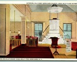Intérieur Vieux Fort Herkimer Église New York Ny Unp Wb Carte Postale H9 - $5.08