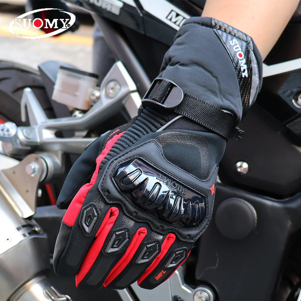 Update New Suomy Winter Warm Motorcycle Gloves Waterproof Windproof Guantes Moto - £13.48 GBP+