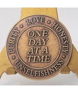 Alcoholic &quot;One Day At A Time&quot; Recovery Chip Medallion Medal Token AA Ano... - £3.91 GBP