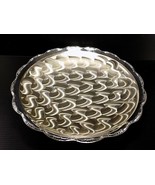Gorgeous MODERN STAINLESS STEEL PLATTER 11&quot; Across Holographics Swirl Pa... - $12.19 CAD