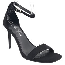 Wild Pair Women Two Piece Stiletto Ankle Strap Sandals Bethie Size US 9M Black - £28.03 GBP