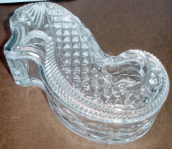 Waterford Crystal Seahorse Jewelry Trinket Covered Box 8&quot; NEW - €141,59 EUR
