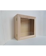 Wooden Box with glass front/door Memory Box for Cats and Dogs  12x12x5 - €43,80 EUR