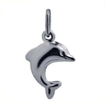Solid 925 Sterling Silver Dolphin Solid Charm Pendant  - £21.49 GBP
