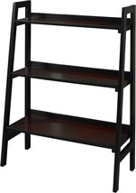 Cherry 3. 30&quot; Wide, 13&quot; Deep, 40&quot; High Linon Black And Cherry Wood Three Shelf - £158.24 GBP