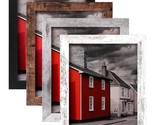 8X10 Picture Frame, 4 Pack Woodgrain Wider Frames, Display Pictures 5X7 ... - $33.99