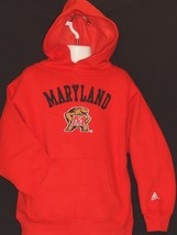 Maryland Terrapins Hoodie Boys Size Small 4 Kids Red NEW Adidas Terps Pullover - £18.35 GBP