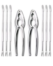 Lobster Shell Cracker Forks Set Seafood Crab Legs Forks Crackers Tool 8 Pc - $200.35 MXN