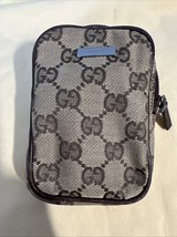 Gucci Authentic Pouch Accessory Case Canvas Leather Logo Beige - $99.99