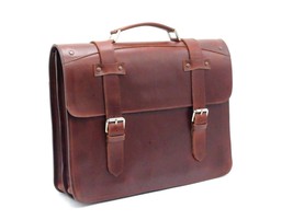 Men&#39;s Genuine Leather Briefcase Satchel Bag Leather Laptop Bag  - £136.36 GBP