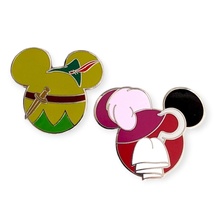 Peter Pan and Captain Hook Disney Pins: Mickey Icon - £15.58 GBP