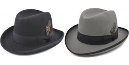 Men's Major Wear 100% Wool Felt Homburg Hat in 2 Colours - $48.93