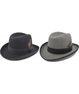 Men's Major Wear 100% Wool Felt Homburg Hat in 2 Colours - $48.93