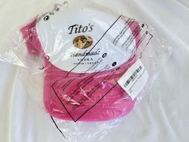 New HOT PINK Tito&#39;s Handmade Vodka Truckers Snapback baseball hat / cap - £12.47 GBP