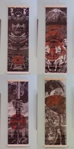 4 Japanese Art Print Wall Hanging Canvas Scroll Tiger/Warrior/Female Gesha Lot - £92.88 GBP