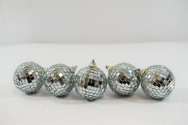 Mirror Ball Christmas Ornaments Glass Spheres 2&quot; Diameter Xmas Decor Lot... - £13.86 GBP