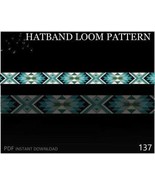 Delica beads Hatband Loom Pattern No.137 Beaded Belt and Hat Band Stars ... - $5.81 CAD