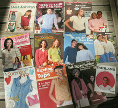 Lot of 12 Vintage Knitting Pattern Books Summer Tops Vests Leisure Arts Annie&#39;s - £15.01 GBP
