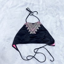 PINK Victorias Secret Swim Aztec Embroidery Halter Bikini Top Womens Medium - £14.80 GBP