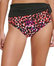 DKNY Womens Sash High-Waist Bikini Bottoms,Multi,Large - $49.50