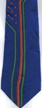 Albert Nipon Necktie Dark Blue Red Dots Geometric 100% Silk - $19.79