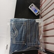 Most Wanted See Thru Soul Women's Blue Cropped Denim Jeans Size 27 (28×24) image 12