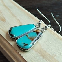 Turquoise Gemstone Earrings, Natural Gemstone Earrings, Exquisite Drop Earrings - £136.68 GBP