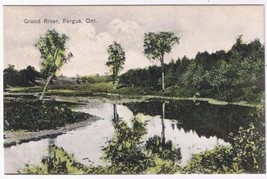 Ontario Postcard Fergus Scene Grand River Private Post Card circa 1920 - £7.82 GBP