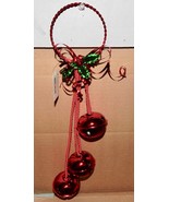 Christmas Door Bell Hangers Red Jingle Bells Makers Holiday Metal 177J - $214.91 MXN