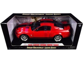 2008 Ford Shelby Mustang GT500 Super Snake Red with Black Stripes &quot;Shelb... - £78.90 GBP