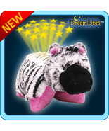 Authentic Pillow Pets Pink and White Zippity Zebra Dream Lites Toy Gift - $54.81 CAD