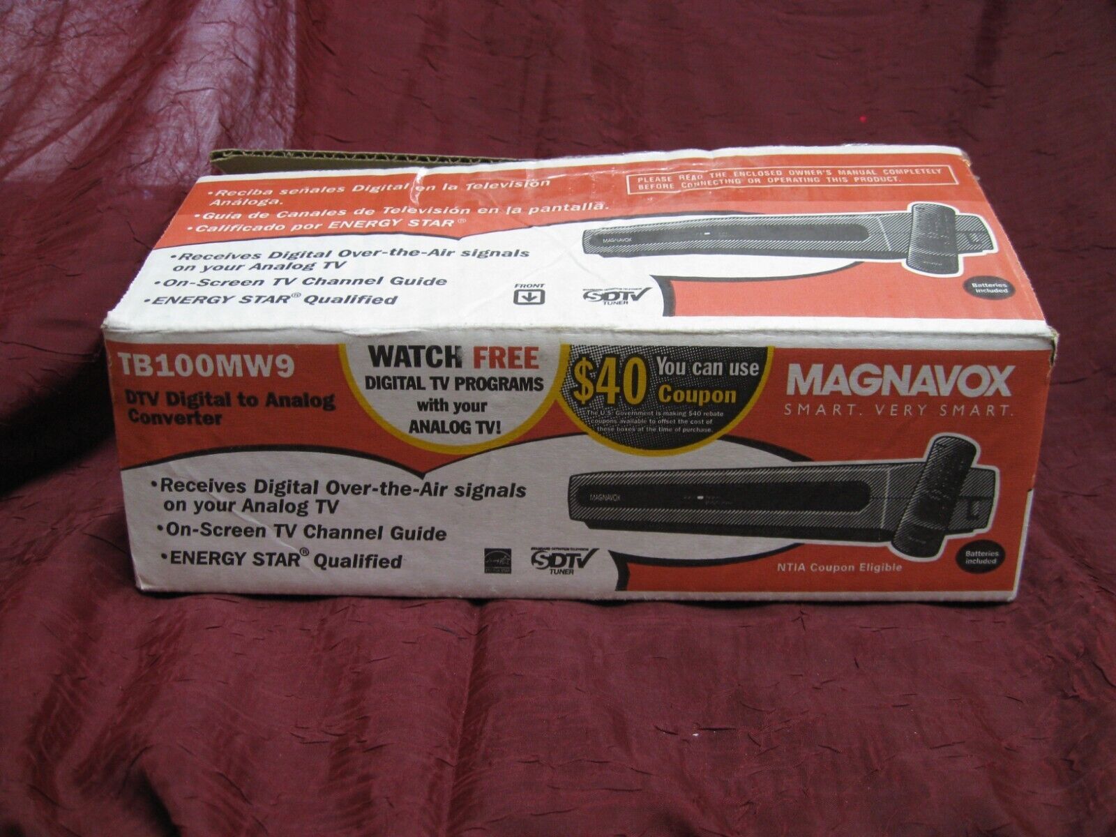 Magnavox DTV Digital To Analog TV Converter TB110MW9 New In Open Box With Remote Item image 10