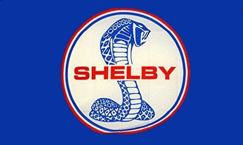 Shelby Mustang Blue 3 x 5 ft logo flag w/grommets - $23.00
