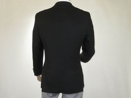 Men's RENOIR Classic Blazer Jacket 100% Wool Single breasted Notch 509-1 Black image 9