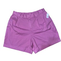 GAP High Rise Pleated Khaki Elastic Waist Purple Shorts w\Washwell 16 Tall NWTs - £25.09 GBP