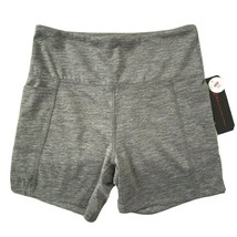 Bally Total Fitness Womens size Medium Athletic High Rise 5&quot; Pocket Shorts Gray - £17.69 GBP