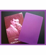 Tesla Purple Plate - Positive Energy - 2.9 x 4.5" (7.3 x 11.4 cm) - Original - $547.22 MXN