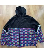 Diyanu Jacket Full Zip Hoodie Neon Geometric Polyester Mens Size XXXL Ex... - $501.10 MXN